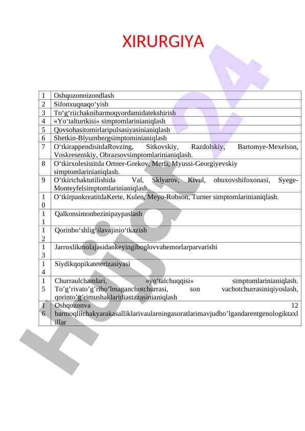 Amaliy ko‘nikmalar ro‘yxati boshqaruvi