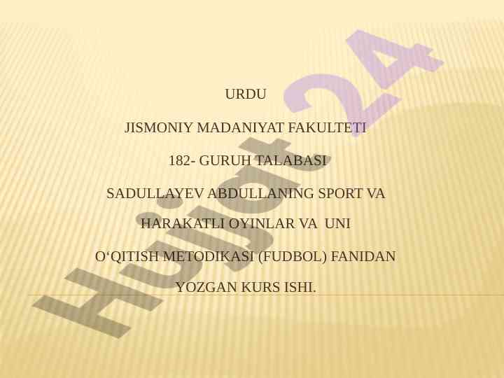 Fudbolchilarning jismoniy sifatlarini tarbiyalash