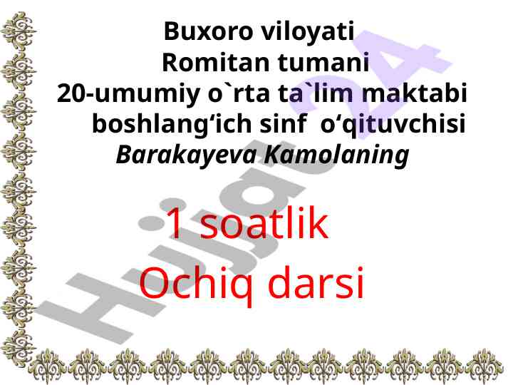 Inson odobi bilan g‘ozal aqlni charxlash savollari