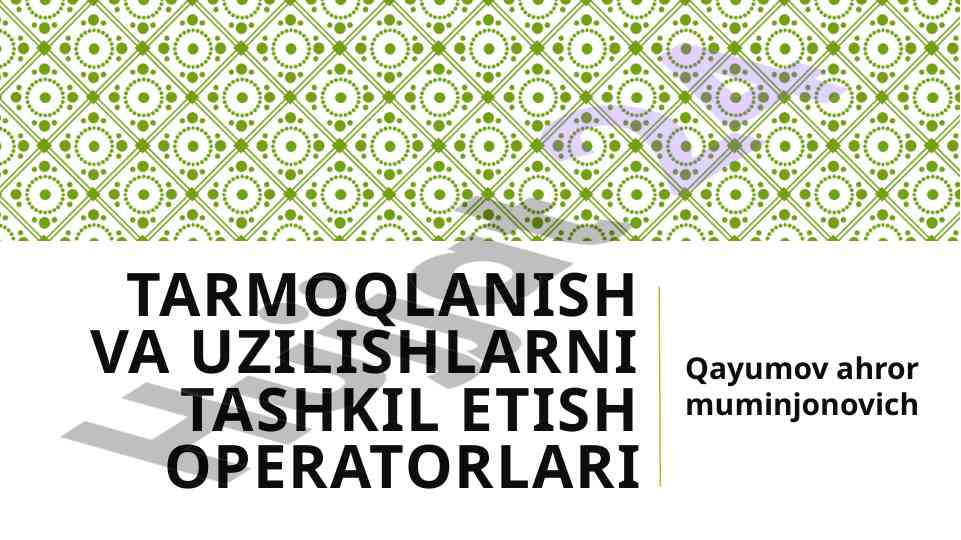 C++ dasturlashda tarmoqlanish va uzilishlar