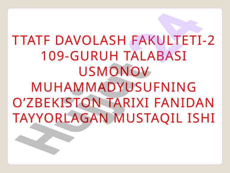 O’zbekistonda hokimiyatlarning bo’linish tamoyili
