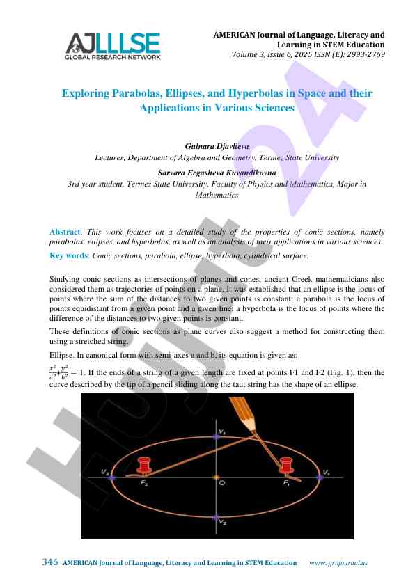 Exploring conic sections in space applications