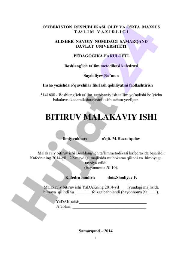 Fikrlash qobiliyatini faollashtirish metodikasi