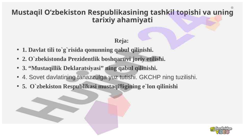 Mustaqillik tarixi va davlat tili masalalari