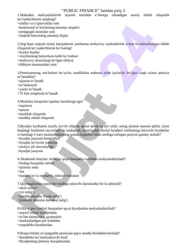 Asosiy ishlab chiqarish ko'rsatkichlarini aniqlash