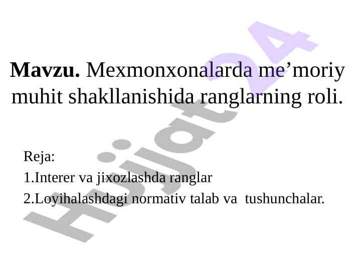 Ranglar palitrasi interyer dizayni roli