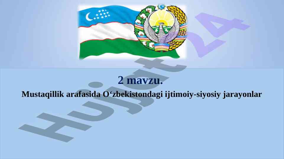 O‘zbekistondagi ijtimoiy-siyosiy jarayonlar