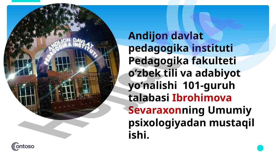 Osmirlik davridagi psixik rivojlanish tavsifi