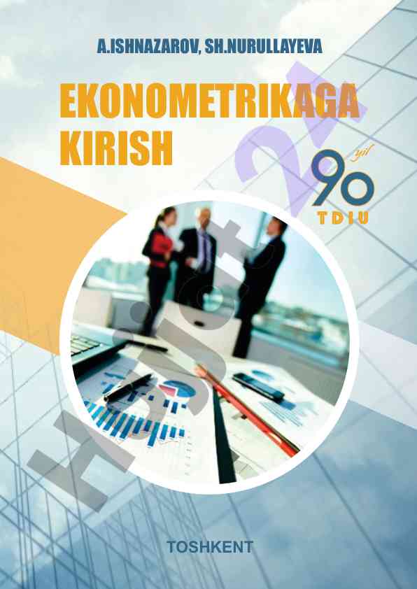 Ekonometrikaga kirish o‘quv qo‘llanma