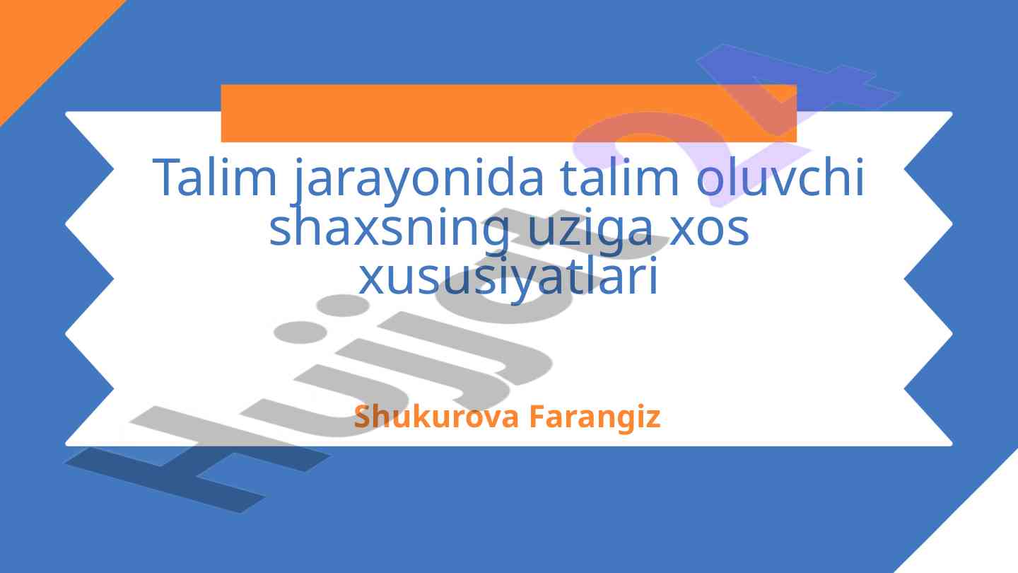 Talim oluvchi shaxsning fikrlash usullari tahlili