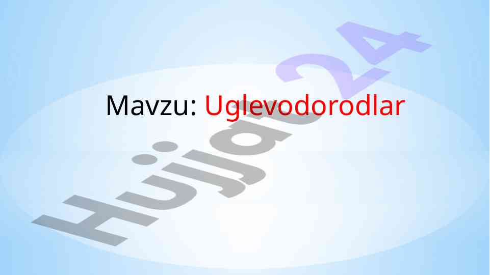 Uglevodorodlar monosaxaridlarning tasnifi