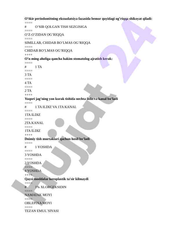 Periodontit diagnostikasi test taqdimoti