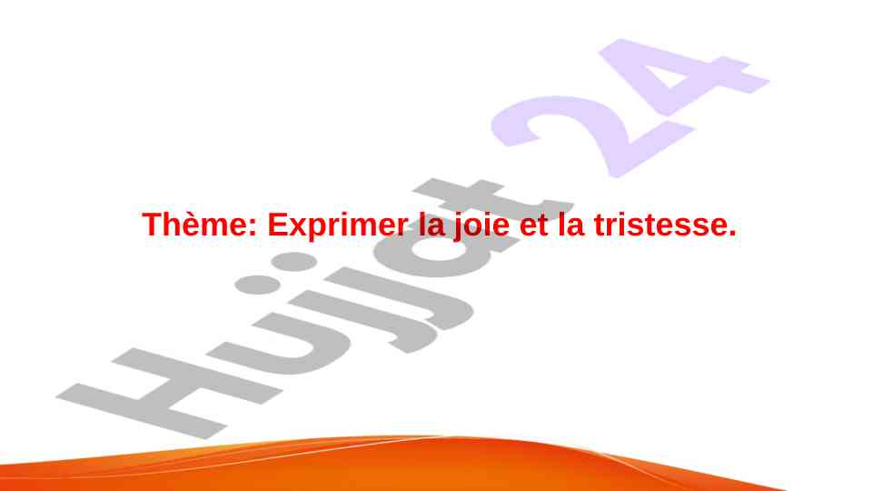 Joie et tristesse expression emotionnelle