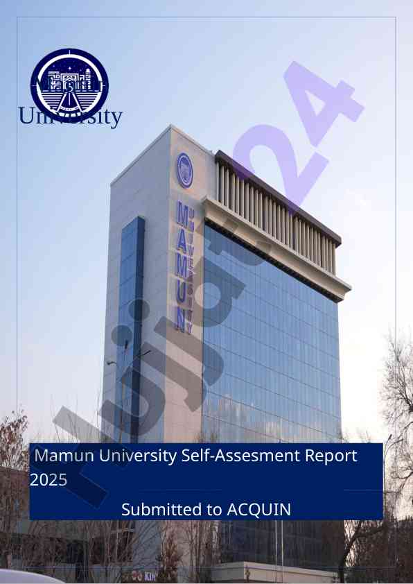 Mamun university self-assessment report 2025