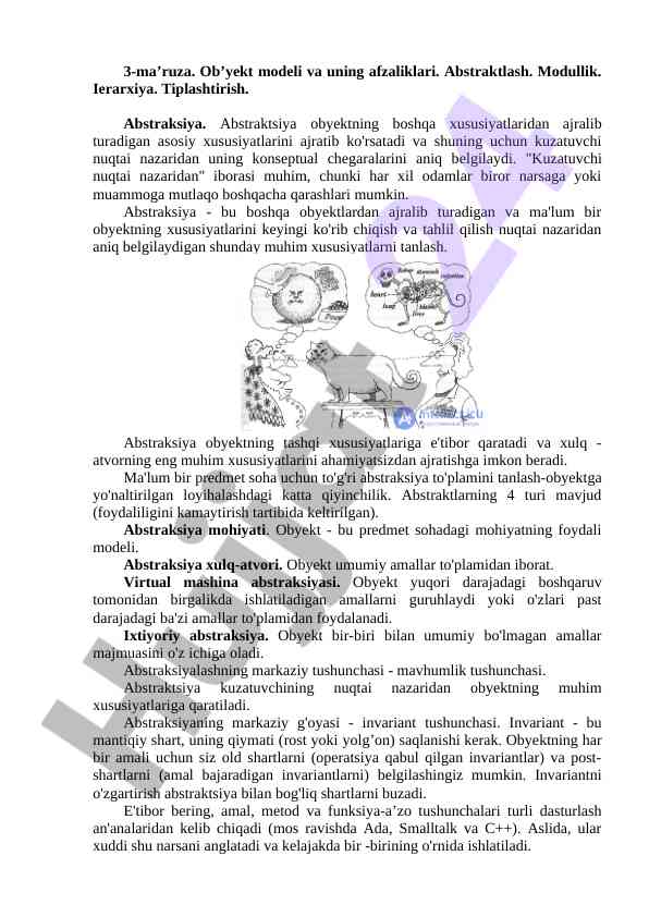 Ob'yekt modellari va ularning afzalliklari