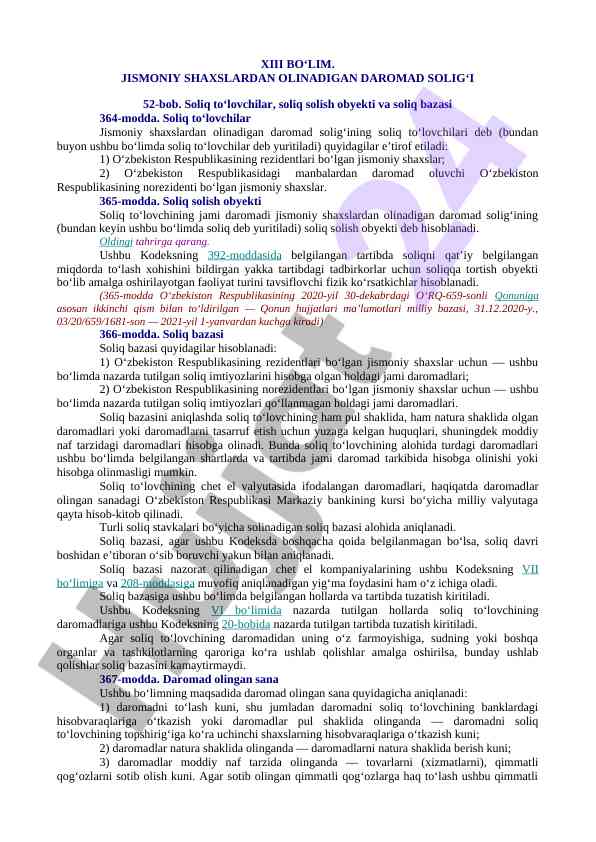 Jismoniy shaxslardan olinadigan daromad solig‘i tushunchasi