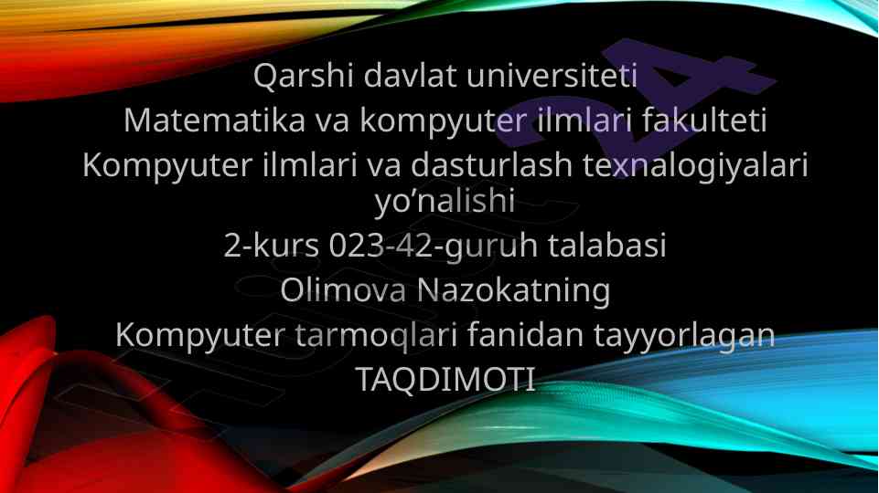 Internet xizmatlari va ularning turlari