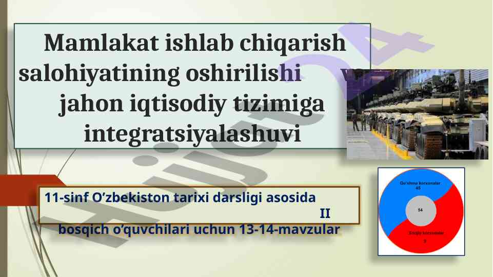 Iqtisodiyotni modernizatsiyalashtirish va taraqqiyot yechimlari