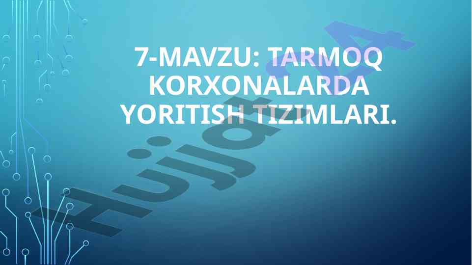 Tarmoq korxonalarda yoritish tizimlari muhimligi