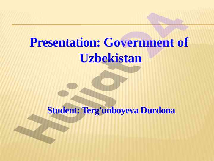 Government structure of uzbekistan overview