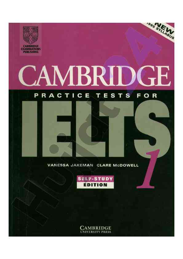 Cambridge practice tests for ielts overview