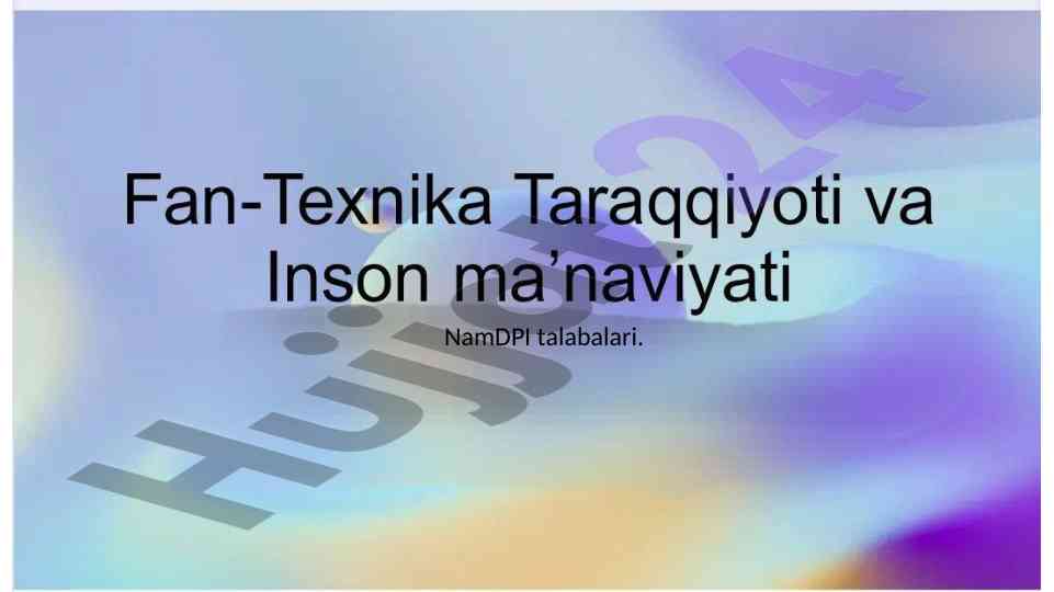 Namdpi talabalari: o‘quv jarayonining o‘ziga xosligi