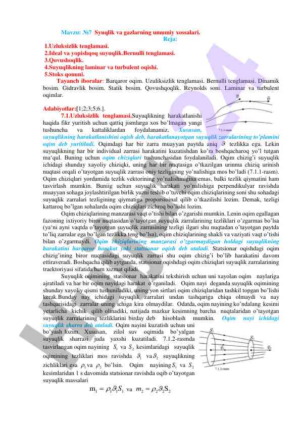 Syuqlik va gazlarning umumiy xossalari