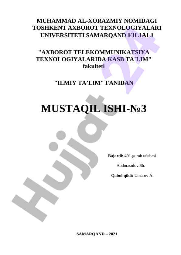 An’anaviy innovatsion usullar bilan ta’lim