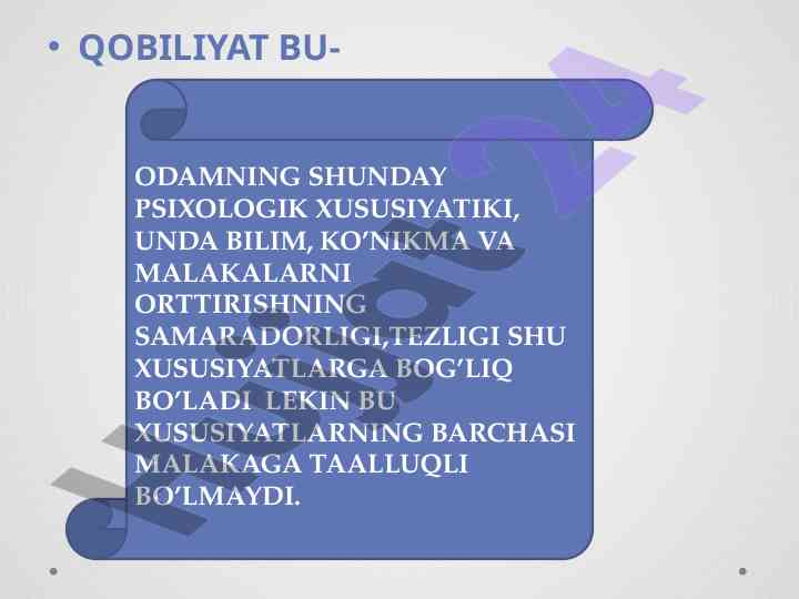 Qobiliyat va pedagogik qobiliyatning muhimligi