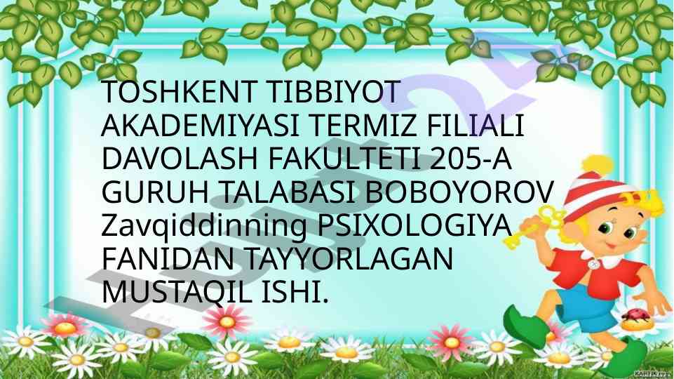 Psixologiyaning zamonaviy tendensiyalari