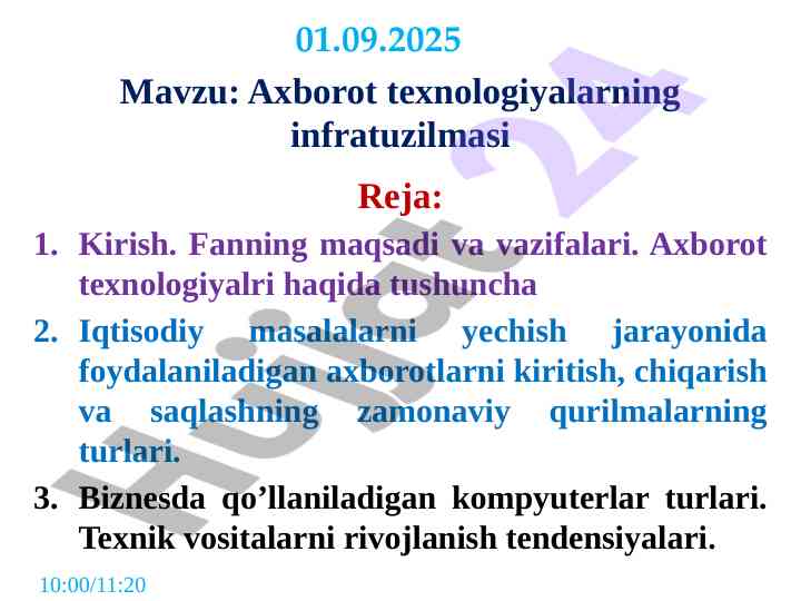 Axborot texnologiyalarning infratuzilmasi