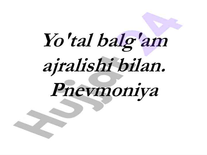 Pnevmoniya: kasallik, belgilari va tahlili