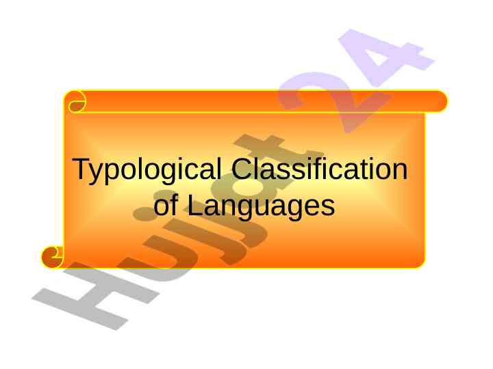 Typological classification of languages explained