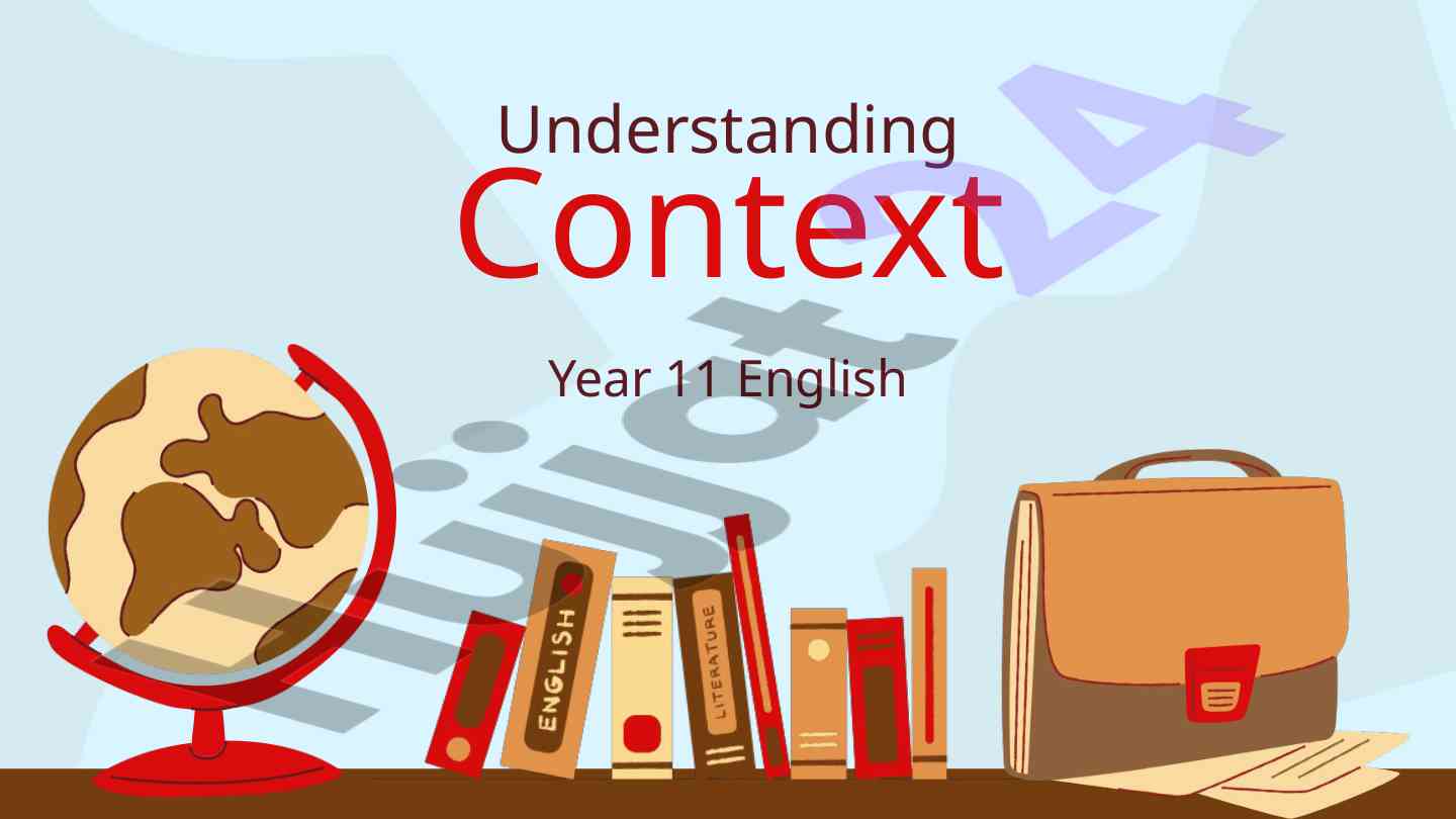 Understanding context in year 11 english lesson