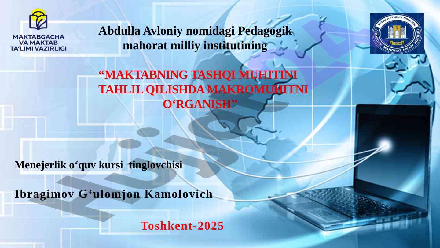 Maktab tashqi muhitini tahlil qilishning muhimligi