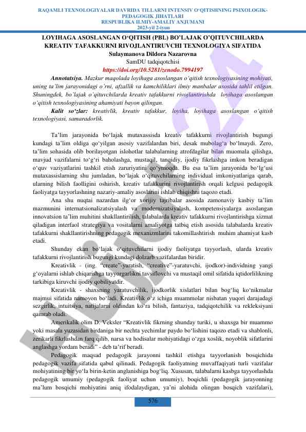 Psixologik-pedagogik jihatlarda o'qitish texnologiyalari