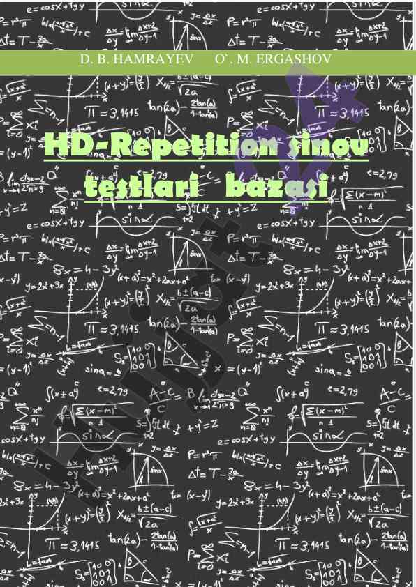Hd-repetition sinov testlari bazasi matematikaga