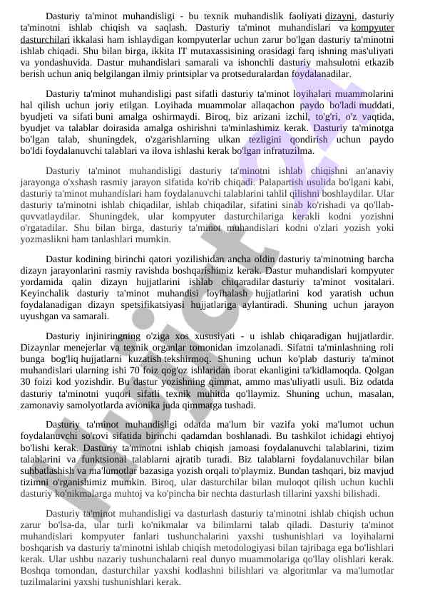 Dasturiy ta'minot muhandisligi o'rganish