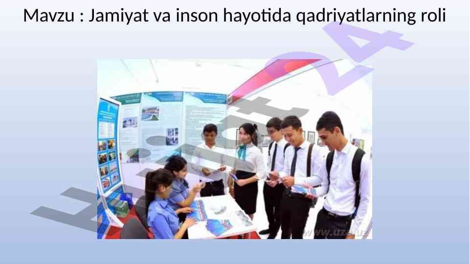 Jamiyat va inson hayotida qadriyatlarning roli