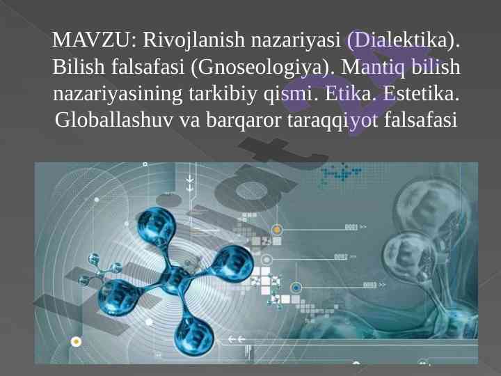 Rivojlanish nazariyasi va falsafiy asoslar