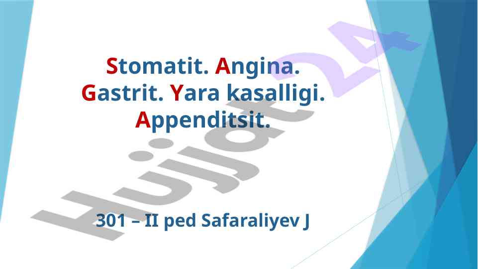 Stomatit va angina: kasalliklar tahlili