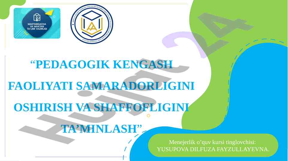 Pedagogik kengash faoliyatini samaradorligini oshirish