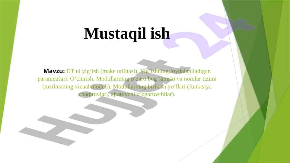 Dt yig‘ish va ma'lumotlarni boshqarish tizimlari