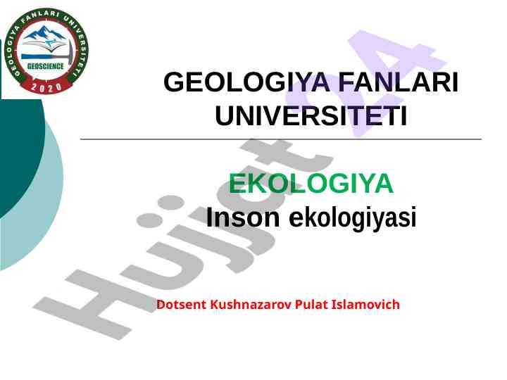 Atrof-muhitni asrash va yashil iqtisodiyot yili 2025