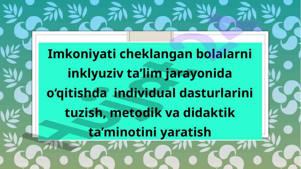 Ta'lim jarayonida ota-onalar va mahalla ishtiroki