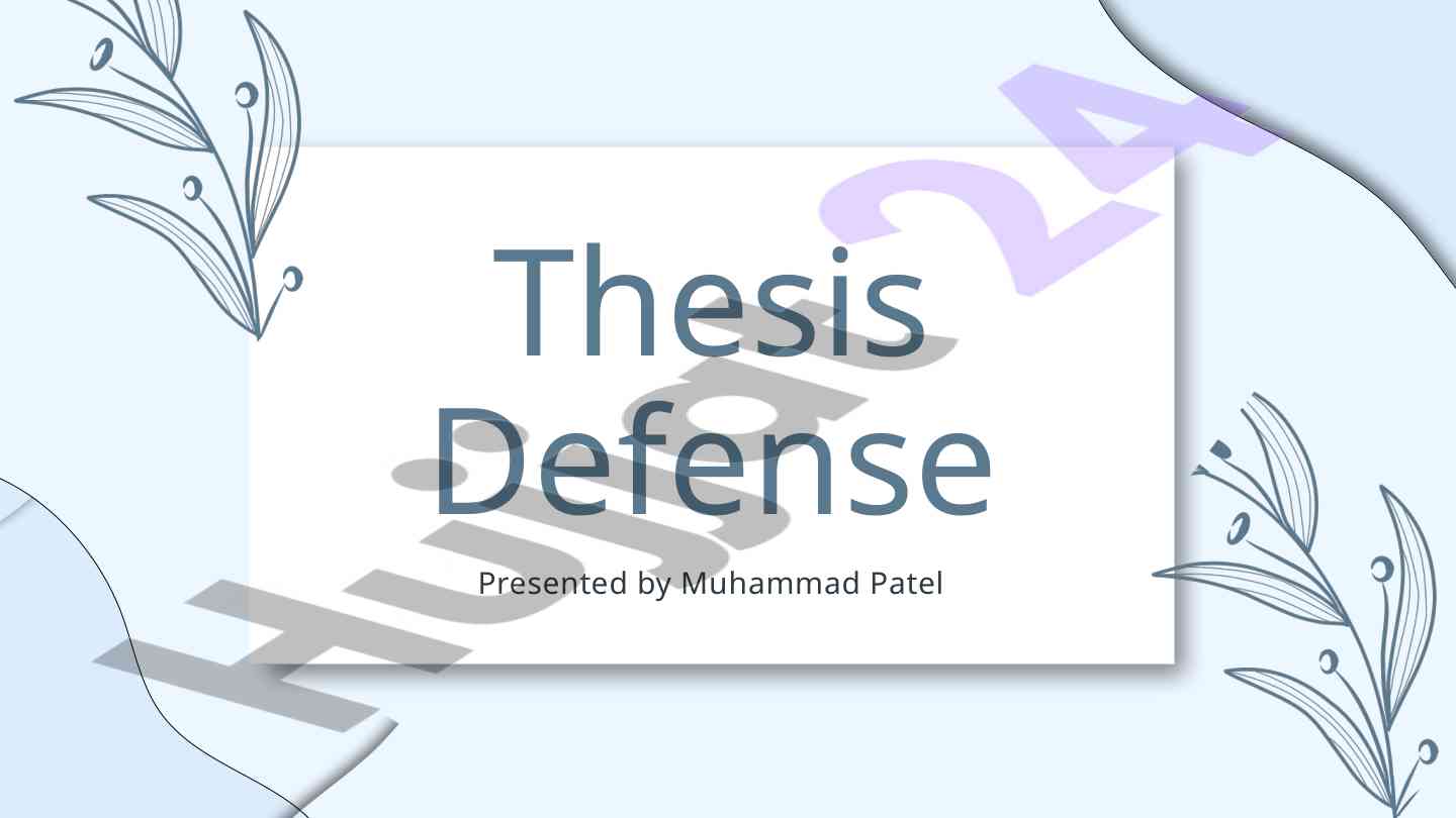 Thesis defense methodology and recommendations overview