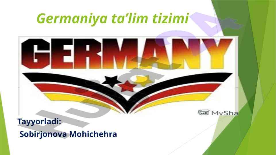 Germaniya ta’lim tizimi va uning tajribalari