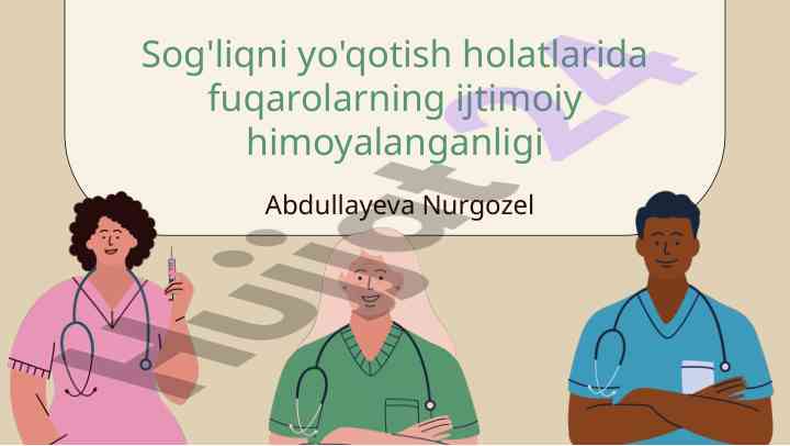 Ijtimoiy himoya tizimlari va sog'liqni yo'qotish