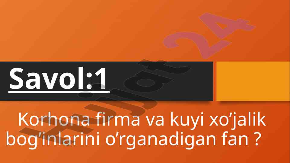 Iqtisodiyot fanlari bo'yicha savollar