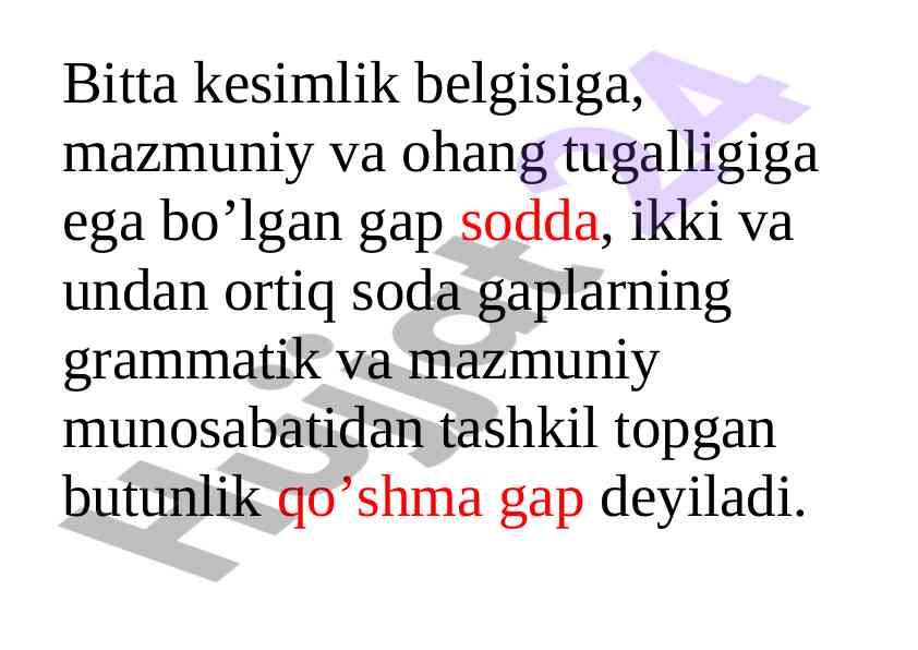 Tushunish qo'shma gaplar va ularning turlari